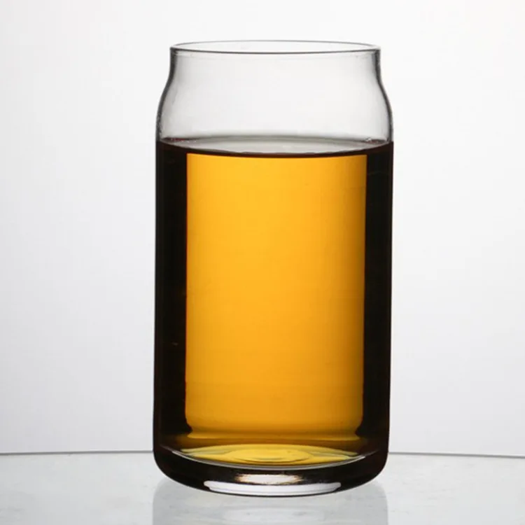 Beer Can Glass Beverage Juice Milk Cup Drink Glass for Beer Can Shaped Beer Glass Customize Logo
