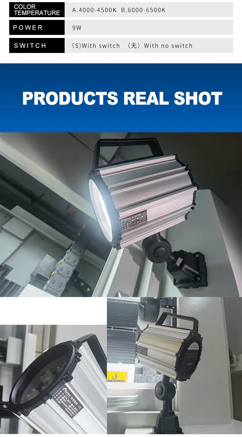 High Quality Machine Working Lamp Aluminum Explosion-proof Sparking Light Waterproof Led Flexible Long Arm Milling Work Light