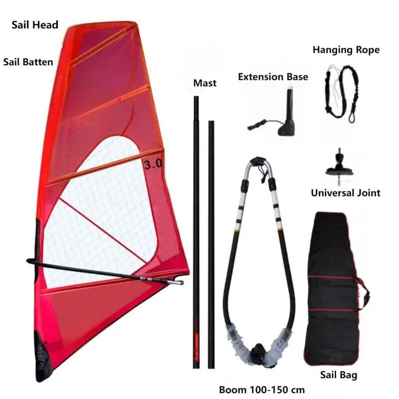HIFUN Windsurfing Sup Board Sailing Windsurf Surfing Stand-Up Board Surf Sail