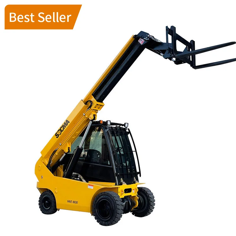 Mini Telescopic Forklift mini Telehandler 3T 3ton 4m Agricultural use with attachments for sale