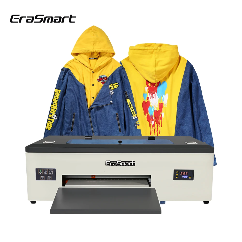 Erasmart L1800/Dx5/R1390 Small Mini Flexo Printing Machine 4 Color T- Shirt Printing Machine A3 Dtf Printer