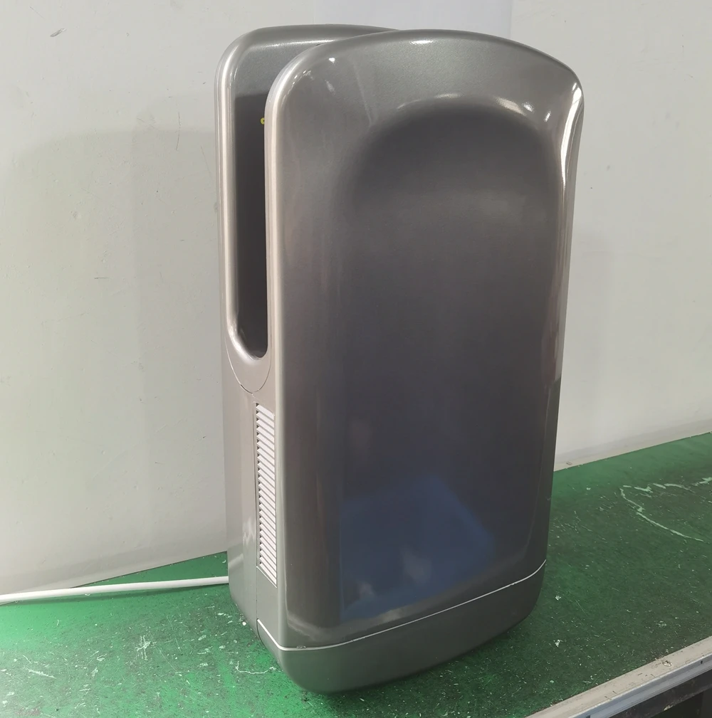 Wall mounted ABS plastic air jet commercial electric dual hand dryer with hepa air filtration