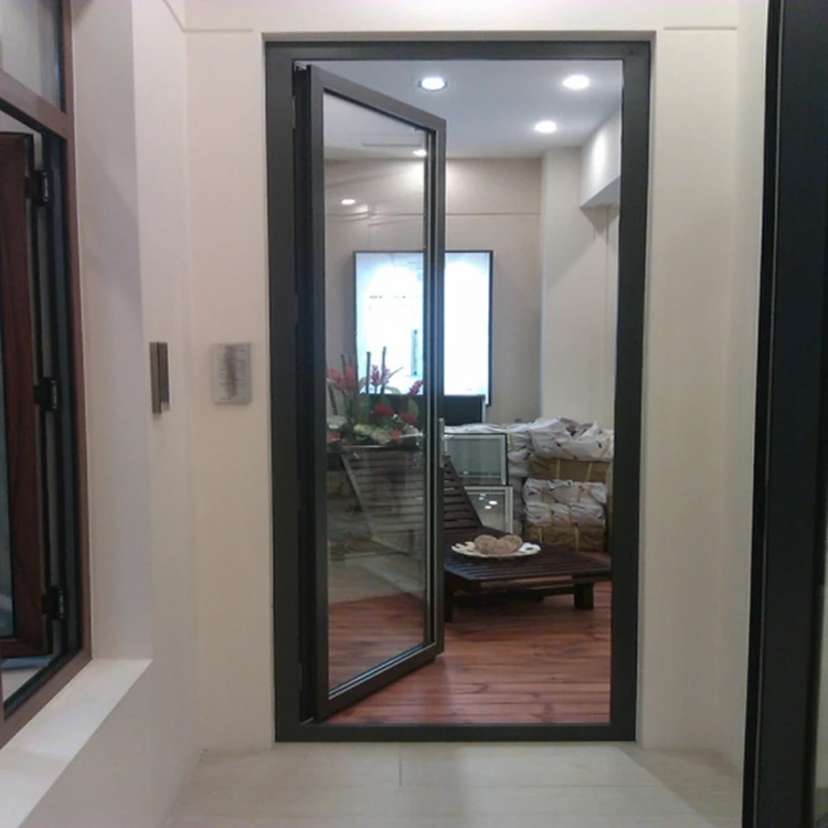 Одностворчатая дизайнерская спецификация закаленное стекло алюминиевая раздвижная дверь цена на французскую внутреннего дворика