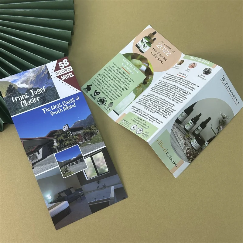 Leaflet printing brush advertising printing single page self-adhesive folding page color page album printing customization