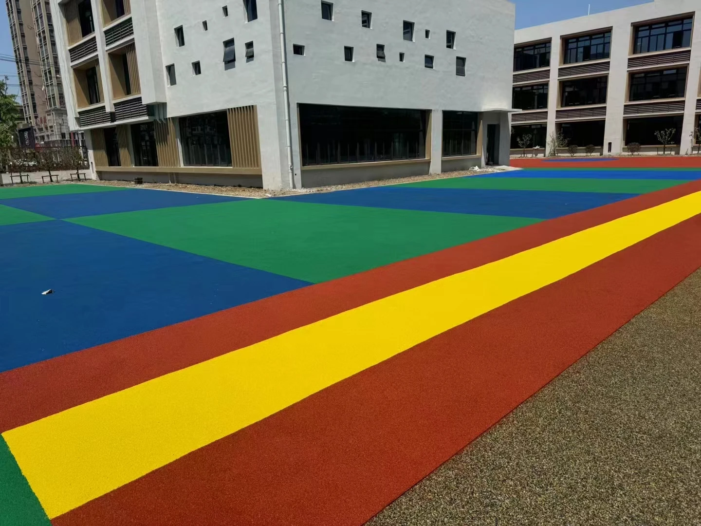 Safety Wet Pour Granulated Epdm Rubber Granules For  Children Playground And Jogging Track, Kindergarten Playground