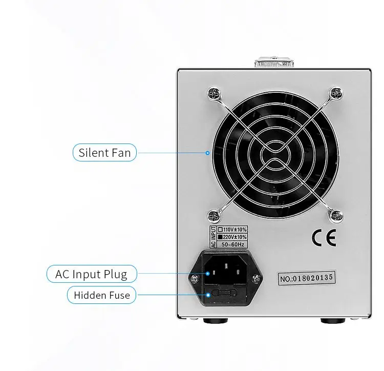 Профессиональный двухканальный 4 цифр и отображения тока источник питания постоянного тока MCH-3205D