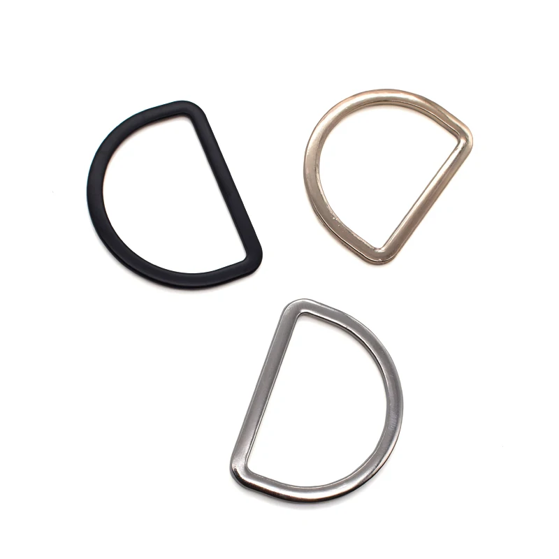 High quality metal ring iron 20MM-50MM metal round D ring buckle for leather accessories