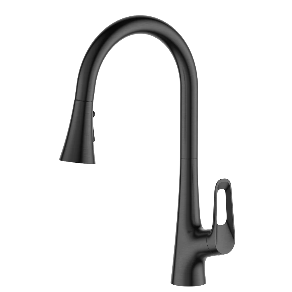 New design zinc chrome finish pull down kitchen mixer taps with different color