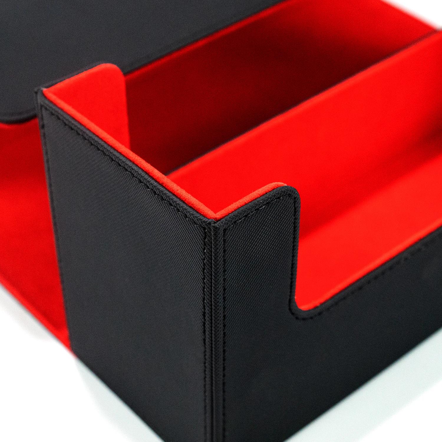 PU Card Storage Case Waterproof Leather Deck Box Protective Holder Removable Compartment for Collecting