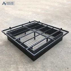 Factory Hot Sale King Size thickened Hotel Bedroom Furniture Metal Base Bed Frame