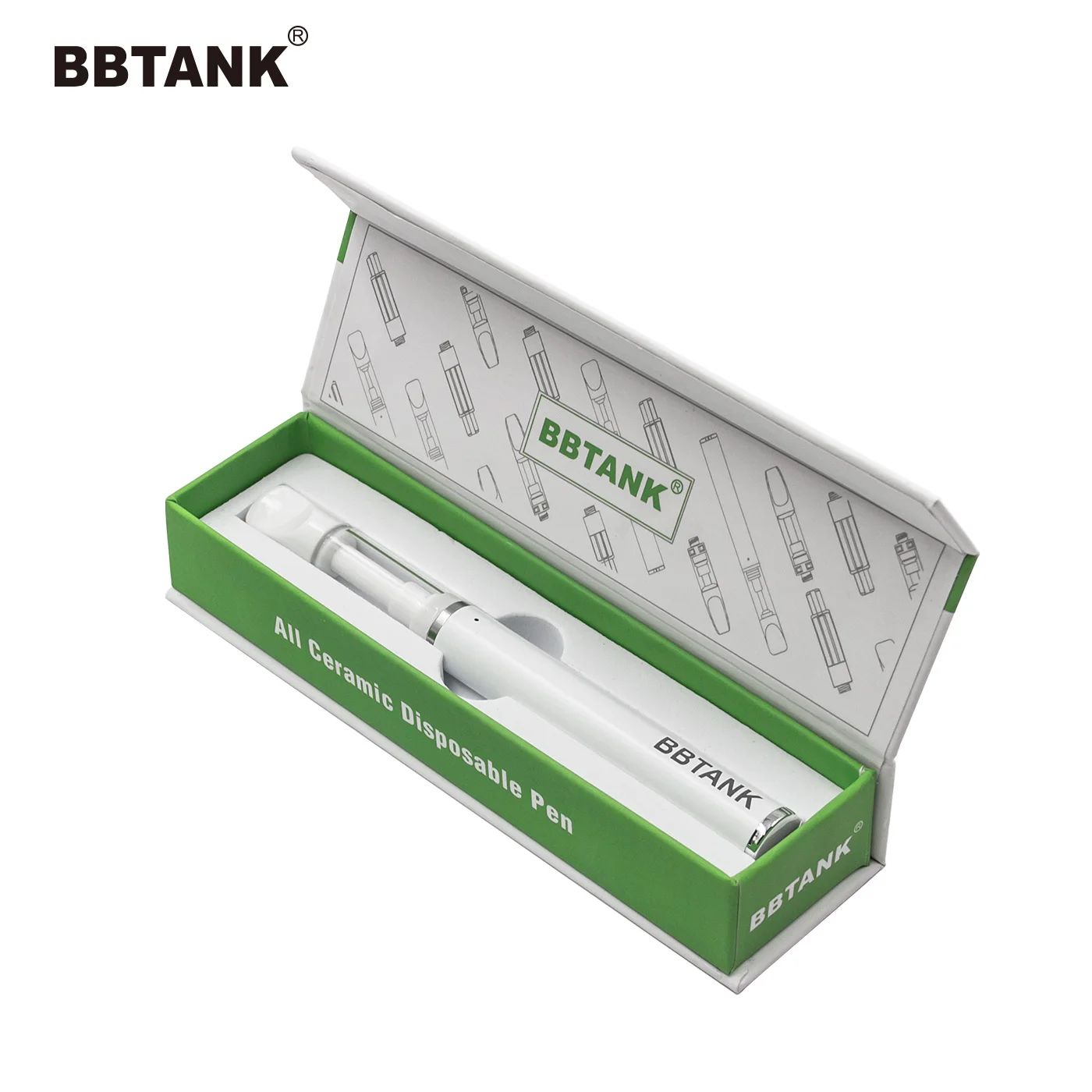 BBTANK Custom Package 510 Vape Cbd Oil Cartridge child resistant battery box vape cartridge packaging