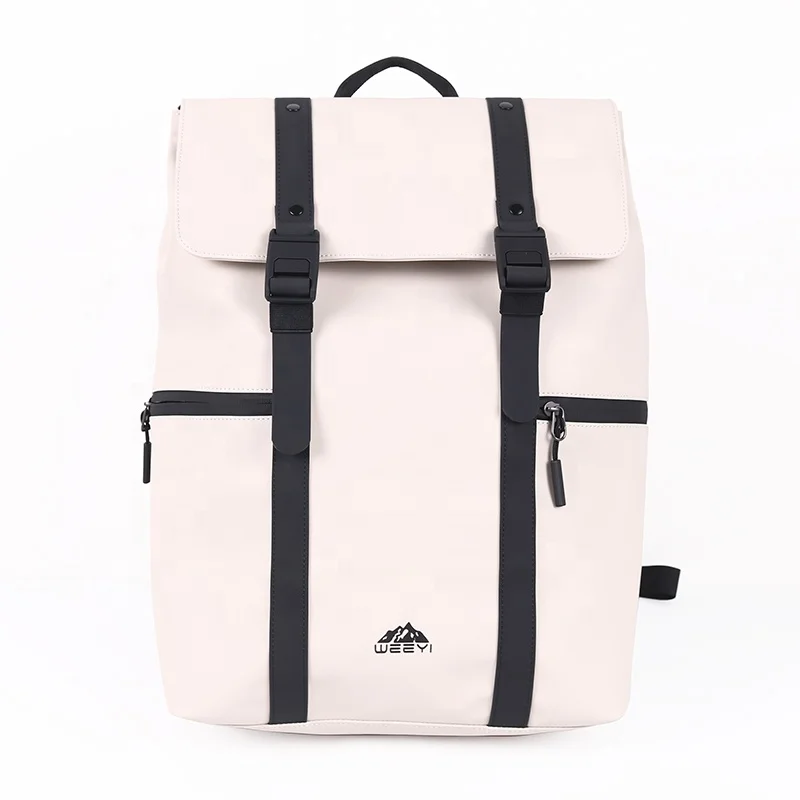 CHANGRONG Custom mens leather Business Casual Waterproof Computer Laptop Backpack