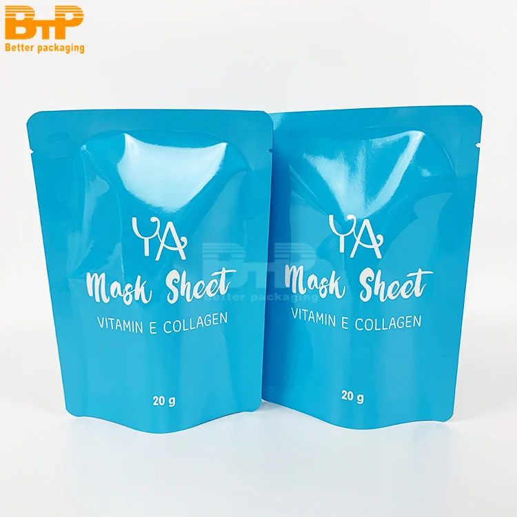 Aluminum foil pouches disposable packaging bags Face Cream Skin Beauty facial mask heat sealing mylar pouch