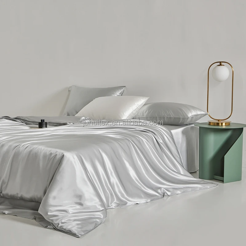 100% Pure Silk Bed Sheet Set Comforter 4PCS silk Set Bedding Set Four Pieces 22 Momme