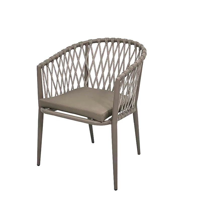 Современная уличная мебель для балкона алюминиевый кофейный обеденный стол веревочный стул комплект садовой мебели