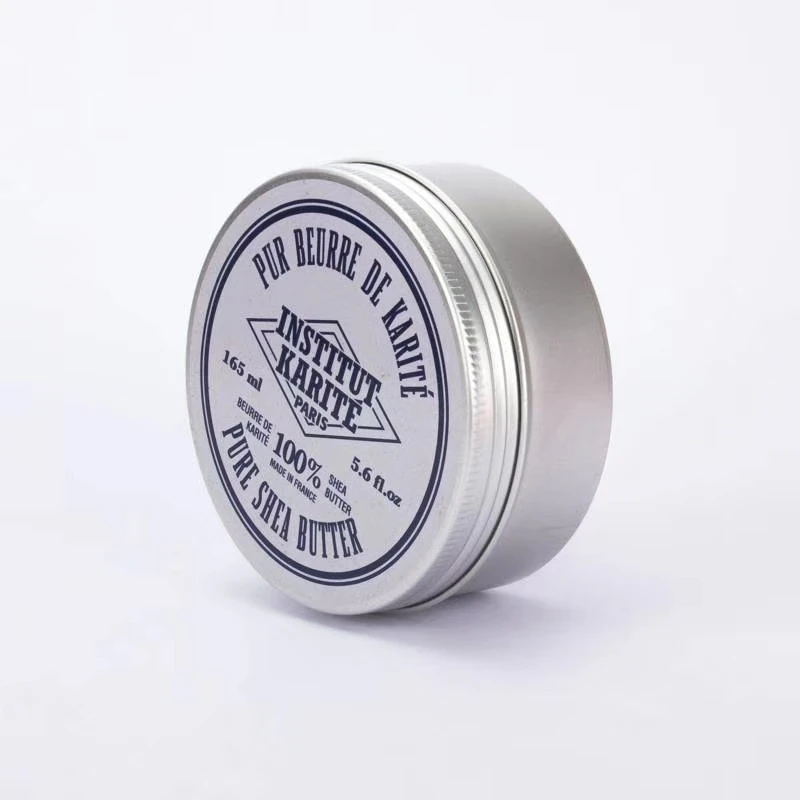 Round silver metal tin/wide aluminum candle tin jar