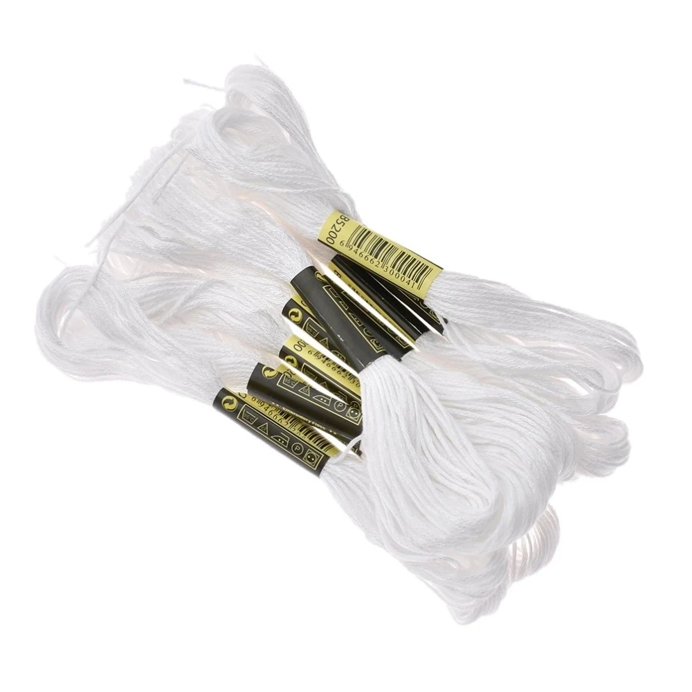 24 Skeins Embroidery Thread Floss Cotton String for Bracelet Making Cross Stitch Threads Yarn Craft  Kit DIY Knitting Tools