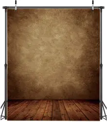 5x7FT Photography Photograph Brown Wall and Wooden Floor Background for Newborn Baby Photography Kid 1st Birthday Cake Smash