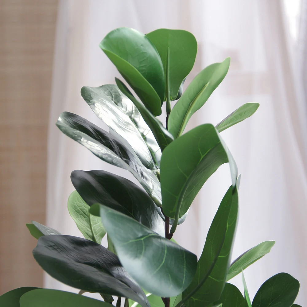 Transworld New Arrival Artificial Plants Greenery Cheap Plastic Plants Artificial Long banya leaves spray w/3 branches