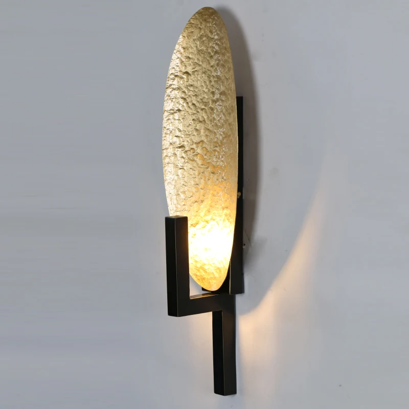 Industrial Postmdoern Brown Lighting Luxury Copper Brass Icydrop Crystal Wall Sconce Lamp Home Restaurant Villa Hotel Project