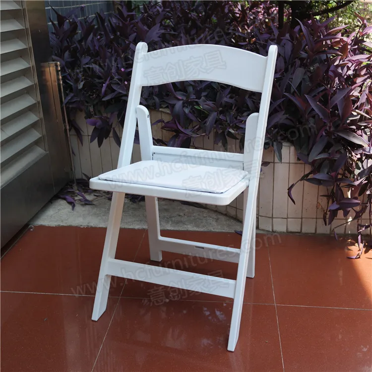 New design modern outdoor white foldable and stackable plastic resin fancy event wedding chairs