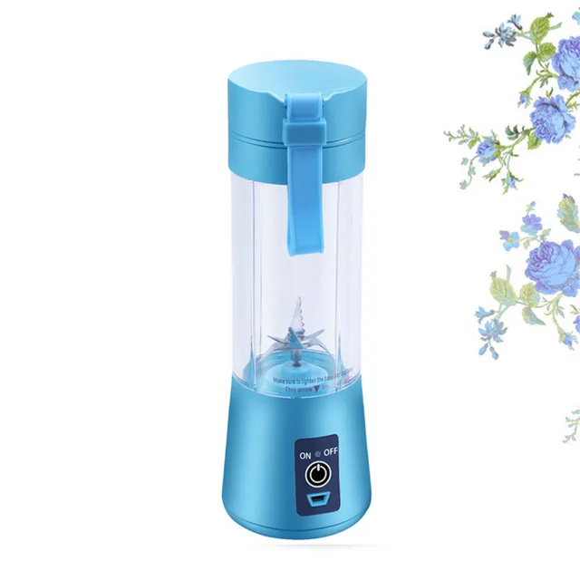 380ml Home Use Easy Carry Capacity Mini 6 Blades USB Rechargeable Portable Blender Juicer