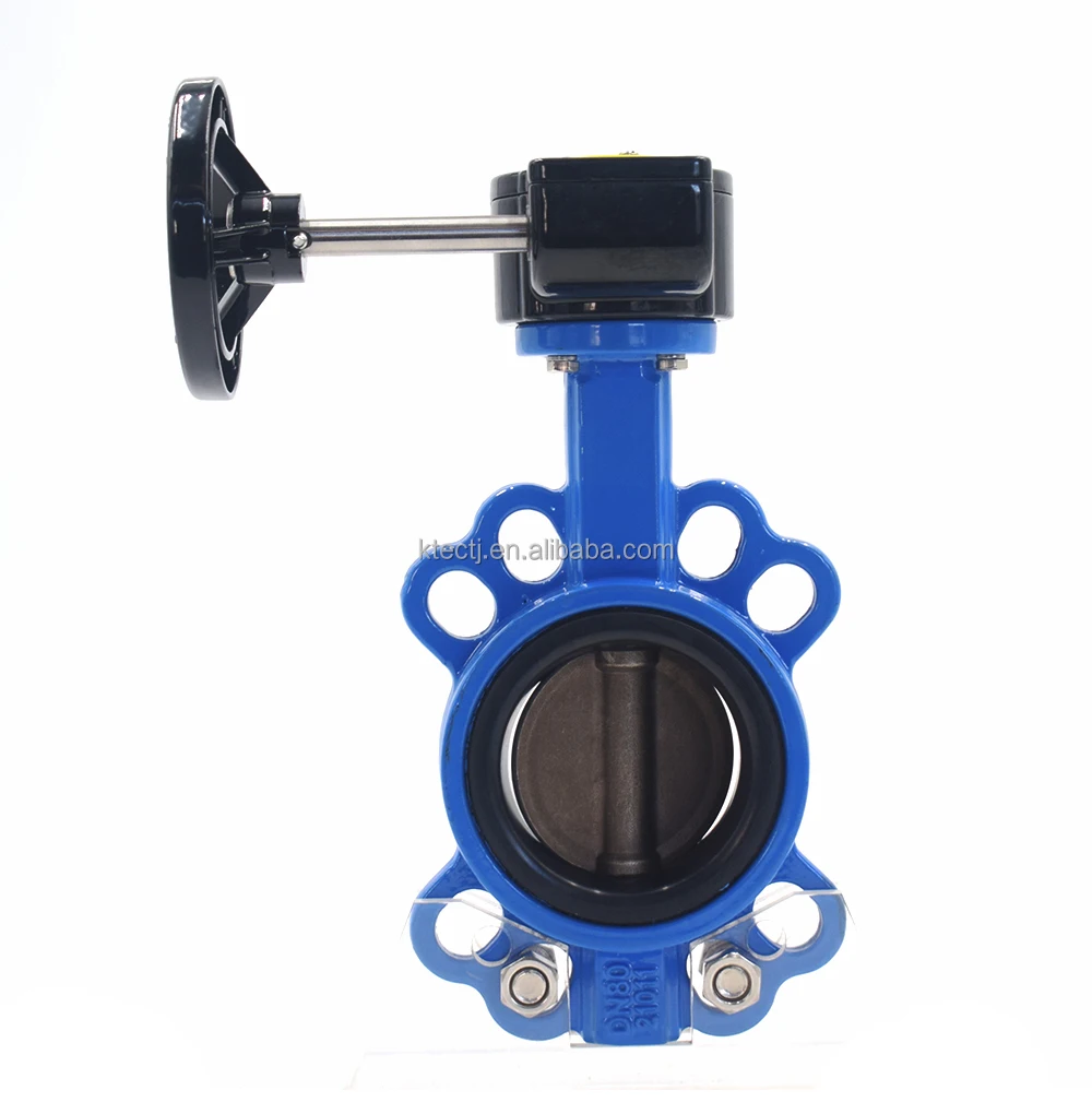 Best Selling Wafer Type PTFE Lined Cast Iron Manual Operated With PTFE Seated Industry Butterfly Valve Supplier