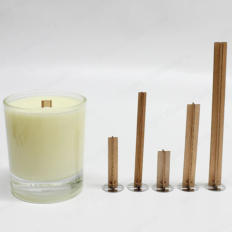 High Quality Factory Custom Various Styles Wood Wick Cross With Iron Stand Wooden Candle Wicks For Soy Wax Candle Making