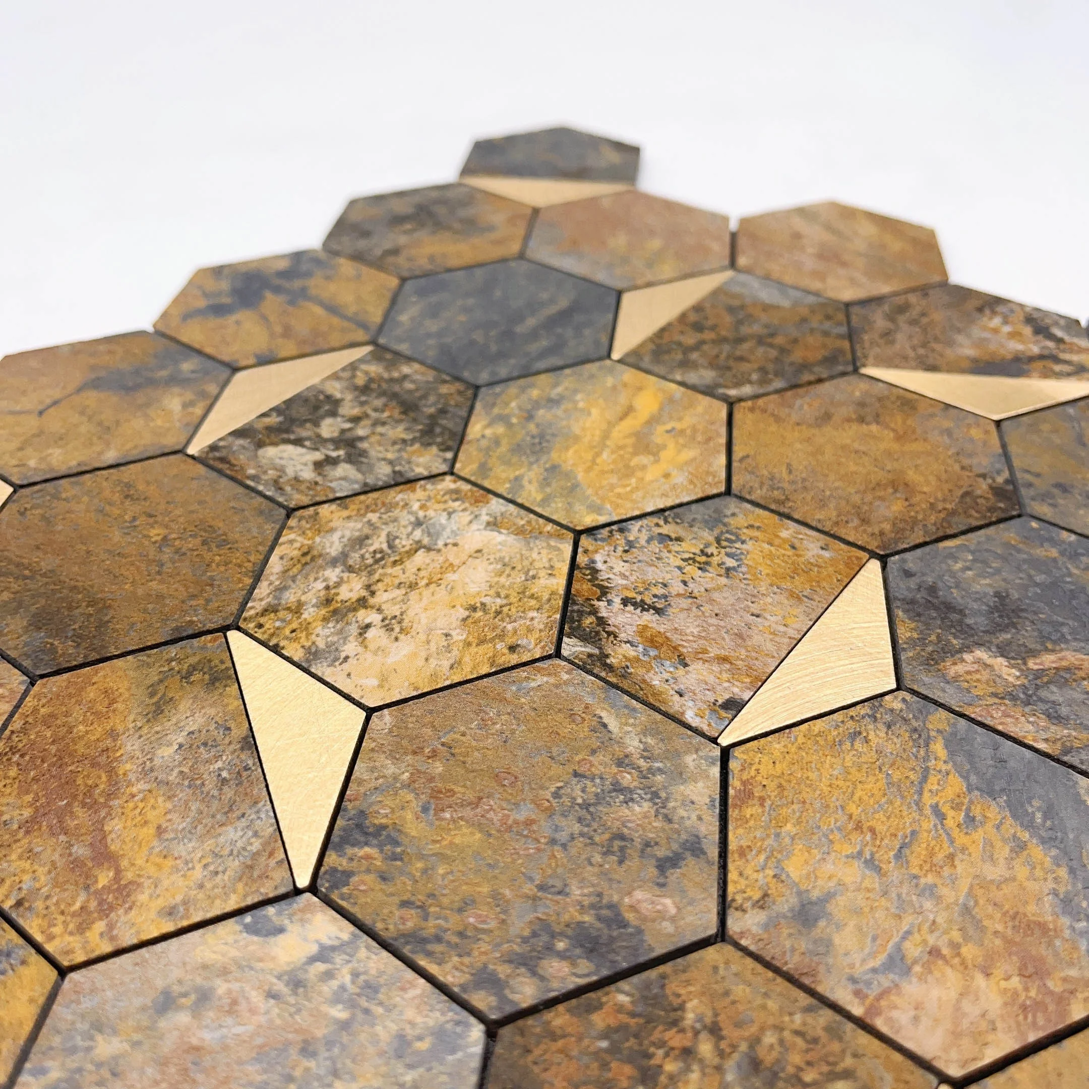 New design brown silver stick mosaic wall tiles PVC and Aluminium tiles for kitchen and bathroom wall