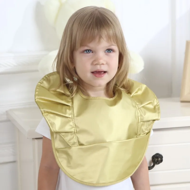 
Customized Cute Wholesale Soft Waterproof PU Baby Bibs for Girls Boys Children Infant Toddler Eating Pocket Nursing Easily Clean 