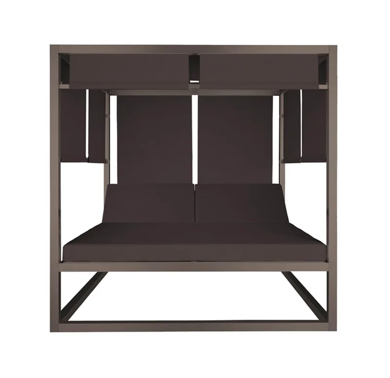 High quality resort beach furniture aluminum frame outdoor daybed
