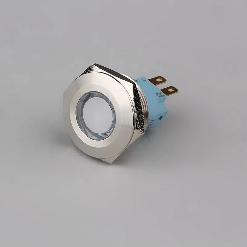 Metal Stainless Steel or Plastic 19mm or 22mm Bi color or Tri-color RGB LED Indicator Lamp