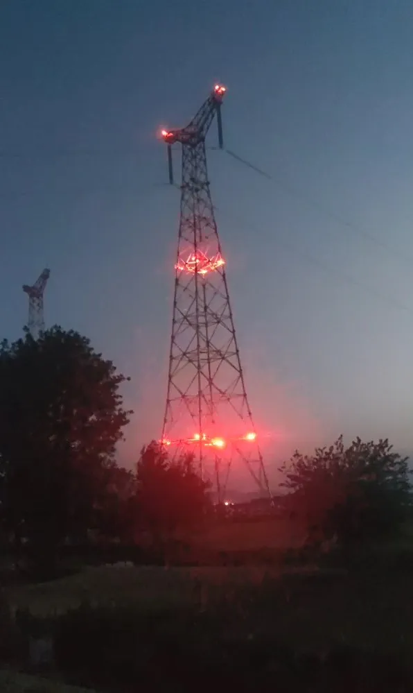Светодиодные солнечные морские навигационные огни портативные 12 В 24 А/ч гелевые аккумуляторные ICAO средней интенсивности красный мигающий свет обструкции