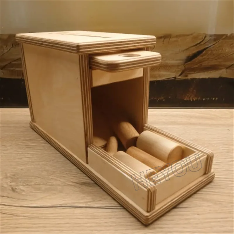 Montessori Cylinder drop Learning Educational Toy for Toddlers Unisex Baby Wooden toys