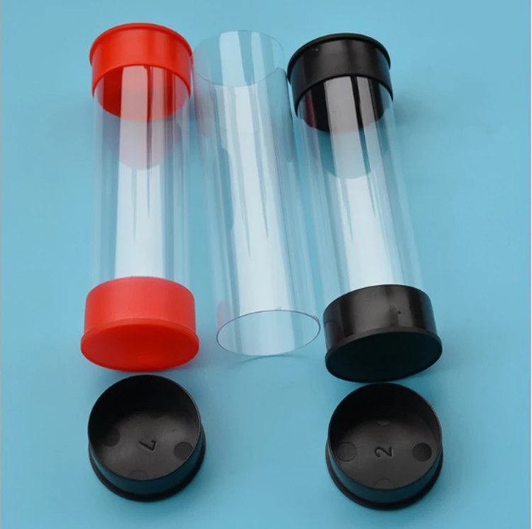 Custom style size Clear Plastic Cylinder Packaging Tube Container