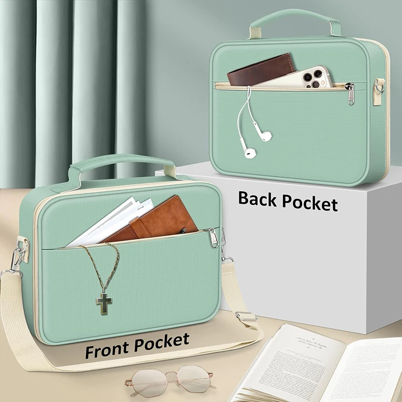 Custom Bible Cover Book Carrying Case with Shoulder Strap Bible Tote Bag