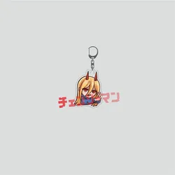 7 Styles Chainsaw Man Light Keychain Anime Game Keyring Men Cartoon Pendant Keyring Cute Jewelry Acrylic Key Chain