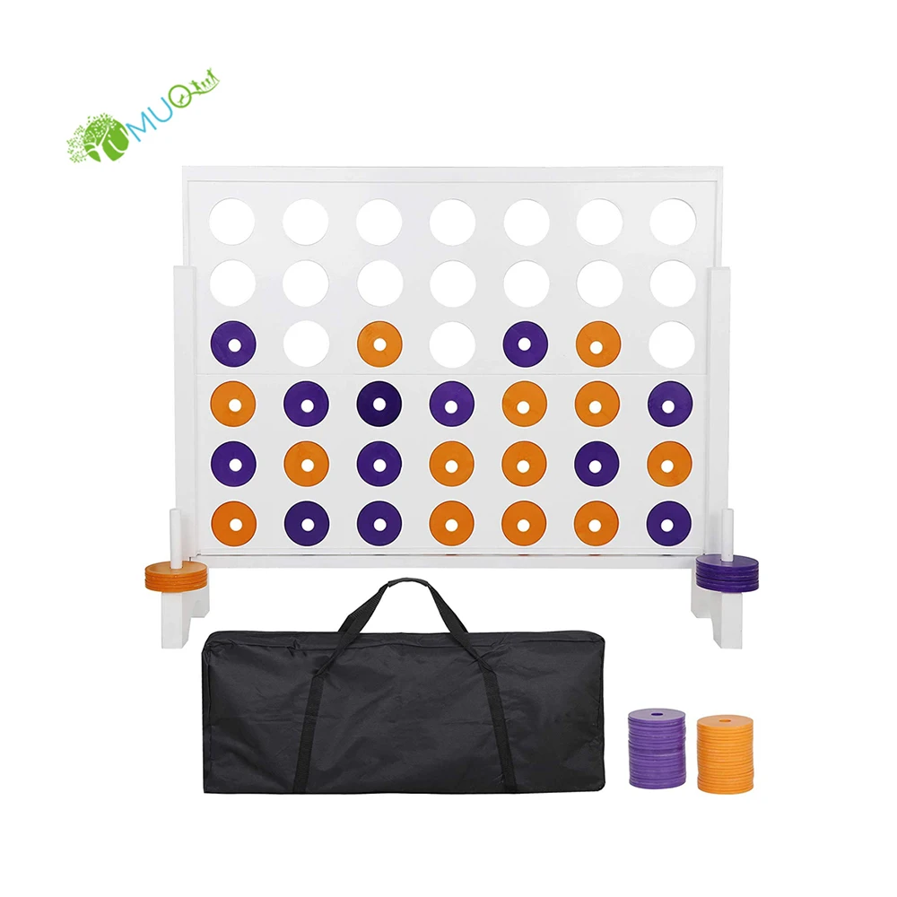 YumuQ Wooden 3 Feet Giant Four / 4 in a Row Games, Line Up Connect 4 / Four Board Game for Outdoor Kids, Garden, Party Games
