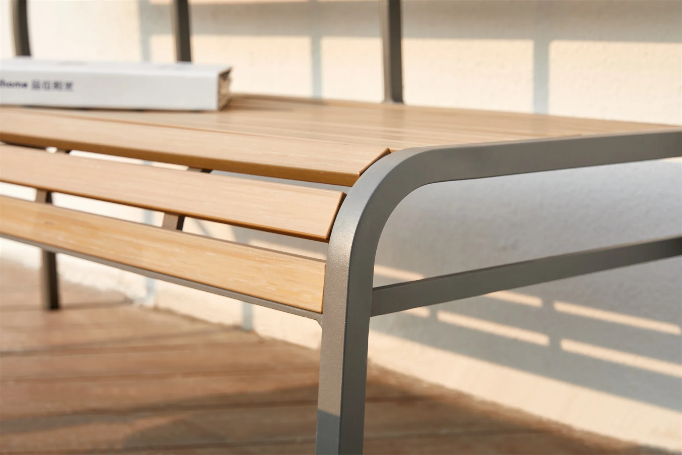 Garden Furniture Patio Waterproof Modern Plastic Wood Courtyard Park Bench
