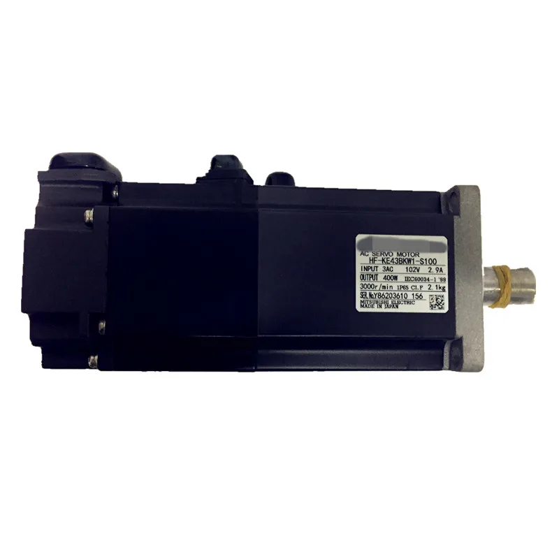 Новый 400 Вт серводвигатель переменного тока Япония небольшой Электрический робот Моторс HF-KE43BKW1-S100