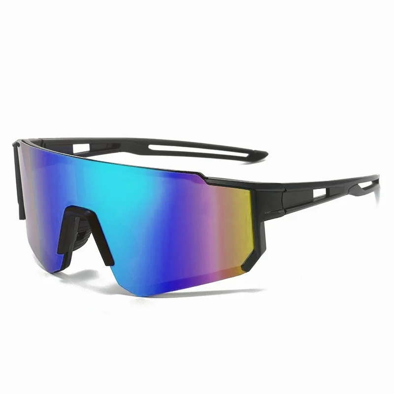 New Arrivals Plastic Frame Mirror Lenses UV400 Custom Luxury Brand Designer Unisex Cycling Sport Sunglasses