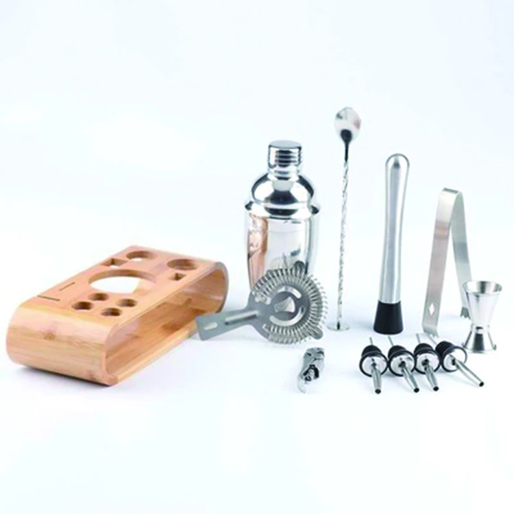 12 Piece Stainless Steel Bar Cocktail Set Cups, Shaker POTS and Bar Tools for Making Cocktail Durable Kitchen Tools Color Box