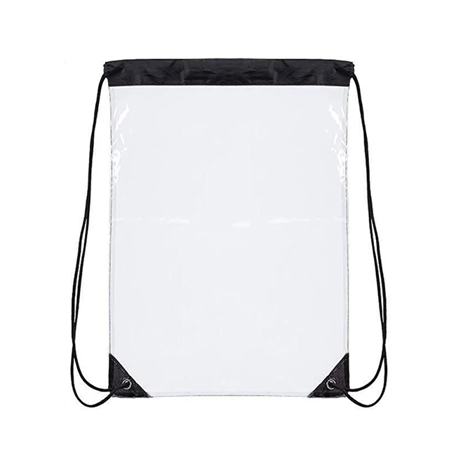 Premium Quality Big Size Travelling Sports Waterproof Transparent PVC Clear Drawstring Bag