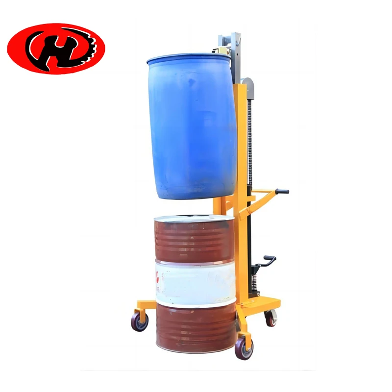 oil drum  manual hydraulic lifter drum lifting stacking hand truck