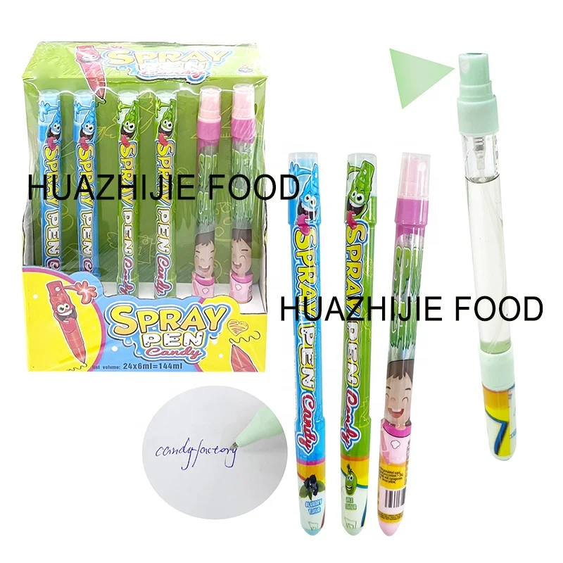 Pen shaped liquid spray candy sweets factory