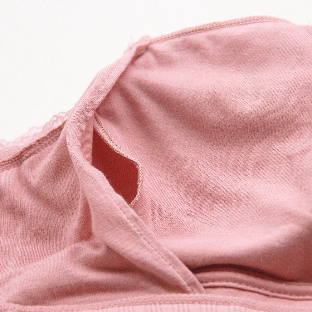 Breathable Women Post Surgery Bra Plus Size Big Breast Wirefree Pocket Bra Soft Mastectomy Bra