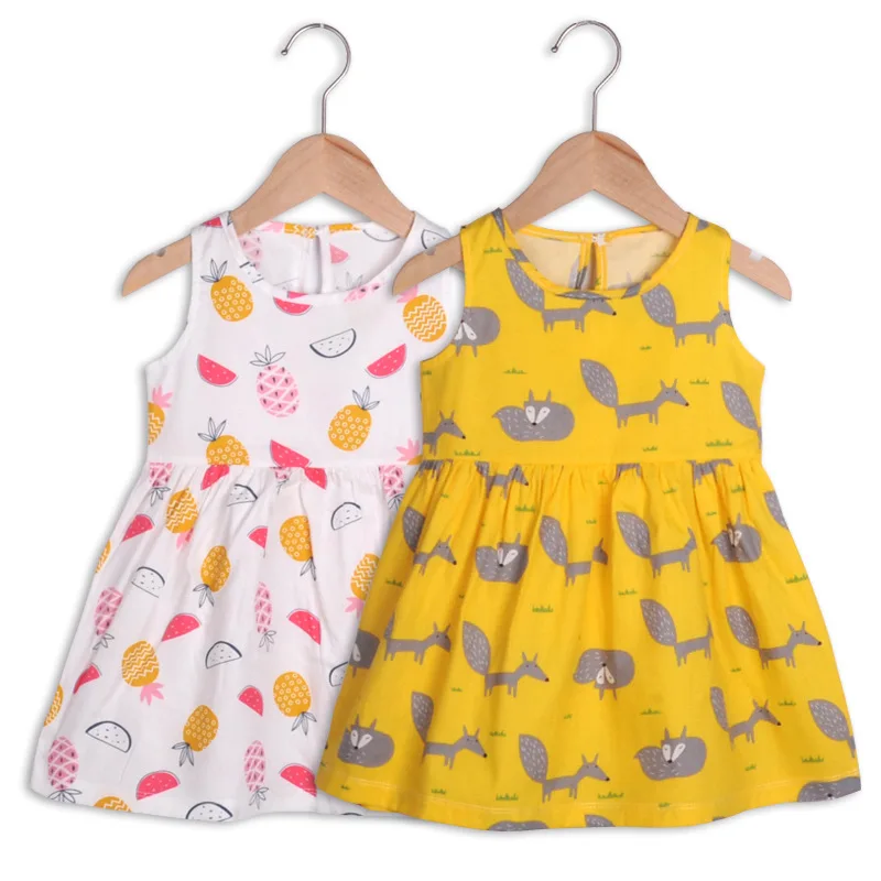 Summer 100% cotton girls skirts baby summer clothes little girls infants children 1 dress 2 children 3 years old