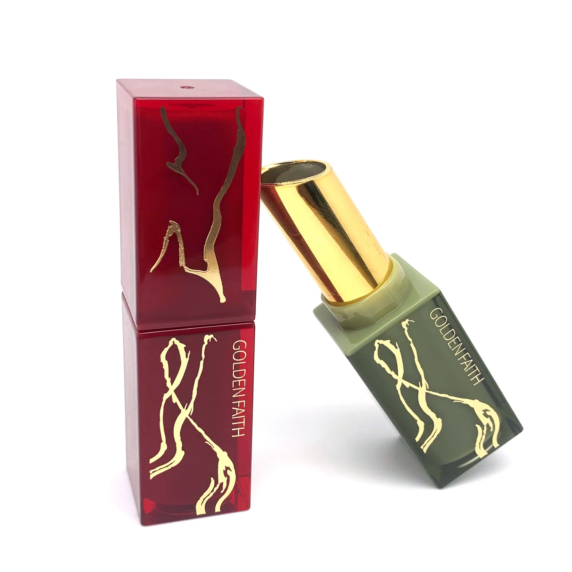 OEM empty square lipstick tube lip balm lipgloss tube container special colour low price lipstick tube empty container