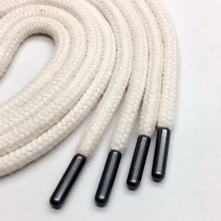 
 Круглый шнур из полиэстера с логотипом на заказ, шнур с наконечниками пули, шнур с наконечниками для толстовки  