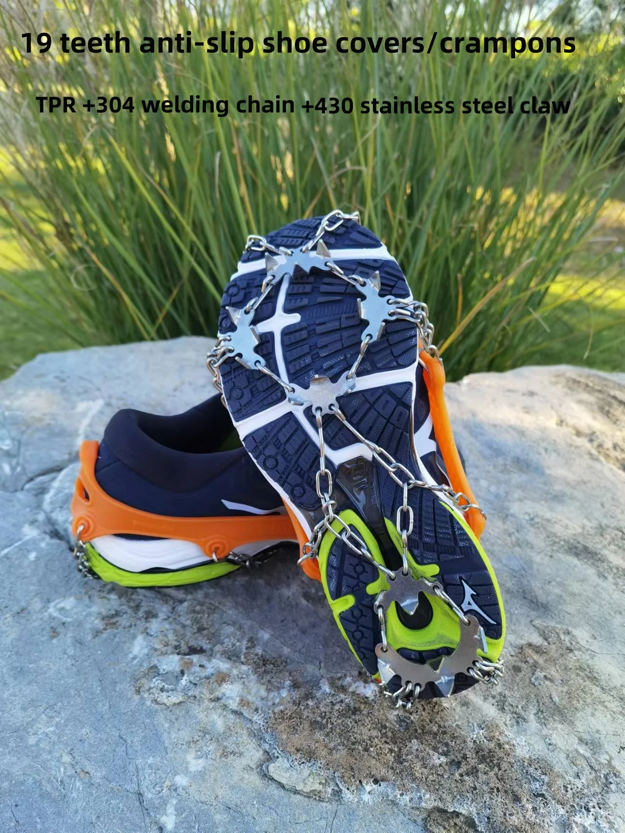 Wholesale Ski Crampons Best Microspikes 19 Claws Anti-slip Chain Crampons Hiking Spikes Ice Crampons For Shoes